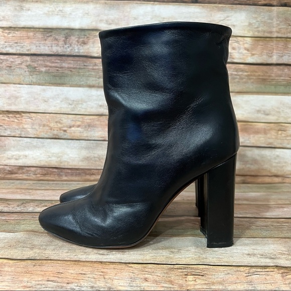 L'Autre Chose Black Leather Ankle Boots - Picture 1 of 9